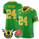 Oregon Jersey #24 Oregon Ducks 2024 Mighty Rose Bowl Patch N2 Football Green