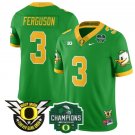 Terrance Ferguson Jersey #3 Oregon Ducks 2024 Big Ten Champions Football Green