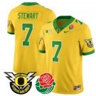 Evan Stewart Jersey #7 Oregon Ducks 2024 Mighty Rose Bowl Patch N2 Yellow