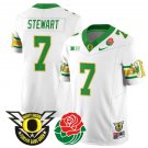 Evan Stewart Jersey #7 Oregon Ducks 2024 Rose Bowl Patch Football White