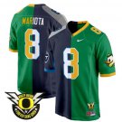 Marcus Mariota Jersey #8 Oregon Ducks Split Game College Football Stitched