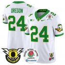 Oregon Jersey #24 Oregon Ducks Football 2024 Rose Bowl Stitched White