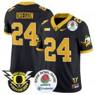 Oregon Jersey #24 Oregon Ducks Football 2024 Rose Bowl Stitched Black