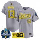 Stefini Ma'ake Jersey #13 Oregon Ducks Softball 2025 World Series Stitched Gray