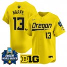Stefini Ma'ake Jersey #13 Oregon Ducks Softball 2025 World Series Stitched Yellow