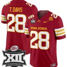 Troy Davis Jersey #28 Iowa State 2024 Championship Patch Vapor Cardinal