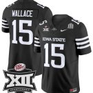 Seneca Wallace Jersey #15 Iowa State 2024 Championship Patch Vapor Black