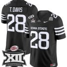 Troy Davis Jersey #28 Iowa State 2024 Championship Patch Vapor Black