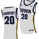 Payton Sandfort Jersey Iowa Hawkeyes College Basketball White #20
