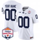 Custom Penn State Nittany Lions Jersey 2024 Fiesta Bowl Patch Vapor White