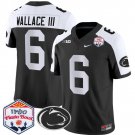 Harrison Wallace III Jersey #6 Penn State 2024 Fiesta Bowl Patch Black Alternate