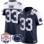 Jack Ham Jersey #33 Penn State 2024 Fiesta Bowl Patch Stitched Navy Alternate