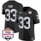 Jack Ham Jersey #33 Penn State 2024 Fiesta Bowl Patch Stitched Black