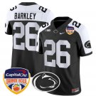 Saquon Barkley Jersey #26 Penn State Orange Bowl Patch Stitched Black Alternate