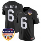 Harrison Wallace III Jersey #6 Penn State Orange Bowl Patch Stitched Black