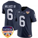 Harrison Wallace III Jersey #6 Penn State Orange Bowl Patch Stitched Navy
