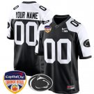 Custom Penn State Jersey Name, Number Orange Bowl Patch Football Black Alternate