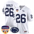Saquon Barkley Jersey #26 Custom Penn State Orange Bowl Patch White