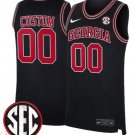 Custom Georgia Bulldogs Jersey College Basketball Stiched Throwback Black