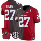Nick Chubb Jersey #27 Georgia Bulldogs Split Vapor Football Stitched