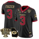 Nate Frazier Jersey #3 Georgia Bulldogs 2025 Sugar Bowl Patch Vapor Black Gold Trim