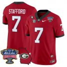 Matthew Stafford Jersey #7 Georgia Bulldogs 2025 Sugar Bowl Patch Vapor Red