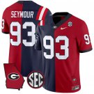 Richard Seymour Jersey #93 Georgia Bulldogs Split Vapor Limited Football Stiched