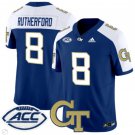 Malik Rutherford Jersey #8 Georgia Tech Yellow Jackets Vapor Limited Football Navy Alternate