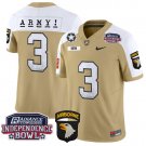Rotm Jersey #3 Army Black Knights Independence Bowl Patch Tan Alternate
