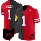 Justin Fields Jersey Steelers #1 Ohio State Buckeyes Split Vapor Football