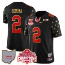 Emeka Egbuka Jersey #2 Ohio State National Champions 2025 Patch Black Limited