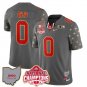 OH-IO Jersey #0 Ohio State National Champions 2025 Patch Gray