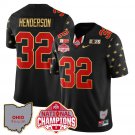 Treveyon Henderson Jersey #32 Ohio State National Champions 2025 Patch Black Limited