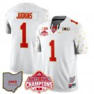 Quinshon Judkins Jersey #1 Ohio State National Champions 2025 Patch White