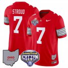 CJ Stroud Jersey #7 Ohio State Buckeyes Cotton Bowl Patch Stitched Red