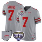 CJ Stroud Jersey #7 Ohio State Buckeyes Cotton Bowl Patch Stitched Gray