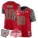 Will Howard Jersey #18 Ohio State National Champions 2025 Patch Red
