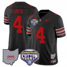 Jeremiah Smith Jersey #4 Ohio State Buckeyes Cotton Bowl Patch Stitched Black