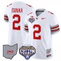 Emeka Egbuka Jersey #2 Ohio State Buckeyes Cotton Bowl Patch Stitched White