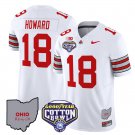 Will Howard Jersey #18 Ohio State Buckeyes Cotton Bowl Patch Stitched White