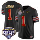 Quinshon Judkins Jersey #1 Ohio State 'Heritage Stripe' Cotton Bowl Black
