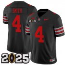 Jeremiah Smith Jersey #4 Ohio State 'Heritage Stripe' 2025 CFP Final Black