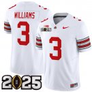 Miyan Williams Jersey #3 Ohio State 'Heritage Stripe' 2025 CFP Final White