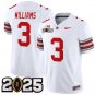 Miyan Williams Jersey #3 Ohio State 'Heritage Stripe' 2025 CFP Final White