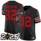 Treveyon Henderson Jersey #32 Ohio State 'Heritage Stripe' 2025 CFP Final Black