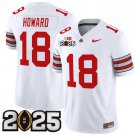 Will Howard Jersey #18 Ohio State 'Heritage Stripe' 2025 CFP Final Patch White