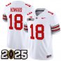Will Howard Jersey #18 Ohio State 'Heritage Stripe' 2025 CFP Final Patch White