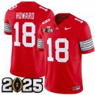 Will Howard Jersey #18 Ohio State 'Heritage Stripe' 2025 CFP Final Patch Red