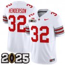 Treveyon Henderson Jersey #32 Ohio State 'Heritage Stripe' 2025 CFP Final White
