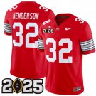 Treveyon Henderson Jersey #32 Ohio State 'Heritage Stripe' 2025 CFP Final Red